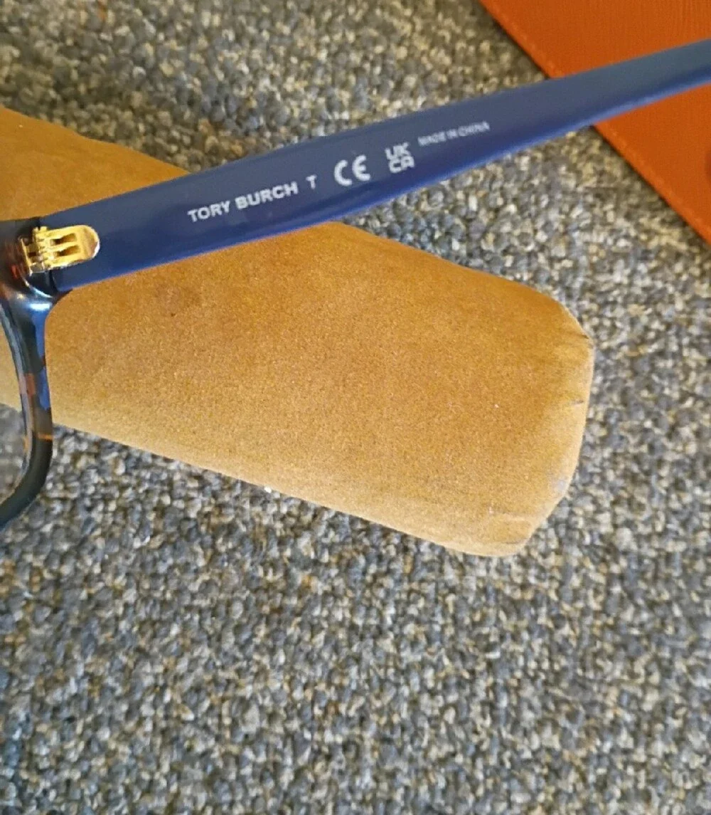 Tory Burch Tortoiseshell Blue Accent Glasses With Case Frames only